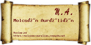 Molcsán Aurélián névjegykártya